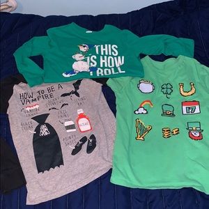 Boys Size 8 Holiday Shirts Bundle
